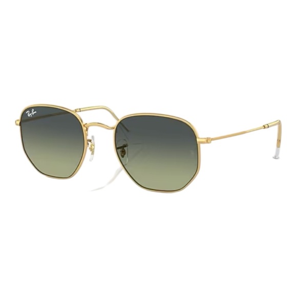 Ray-Ban Hexagonal | Green Vintage | Polished Arista Gold - Picture 4 of 5